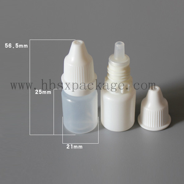 PE sterile eye dropper bottles with child&tamper proof cap 5ml