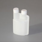 HDPE white high quality 1L plastic twin neck bottle for industrial use