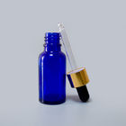 20mL blue essential oil glass bottle with child proof dropper plastic rubber cap