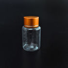 200cc high quality capsule bottle/ health food golden / amber bottle with double aluminum lid and metal bottom cap