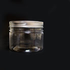300ml 350ml 400ml dry food/face cream transparent PET plastic jar with aluminium lids