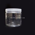 250ml HDPE transparent powder bottle for sell with aluminum caps custom colors