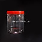 PET storage transparent food tin with screw caps for dried fruit nut and medical materials