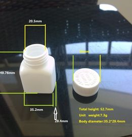 30cc Square Medical plastic bottle with Childproof cap