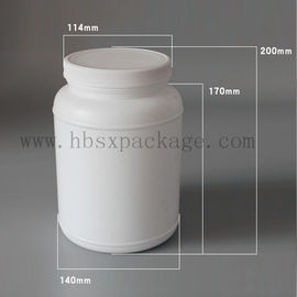 1L PE Round Plastic Medical Powder Bottle with Screw cap in white