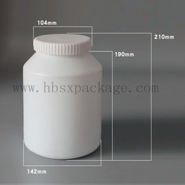 2.5l PE Round Plastic Medical powder Bottle with Screw cap in white