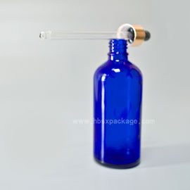 SXB-07 5ml  glass essential oil bottle blue glass bottle clear with eye dropper with tamper from China manufacture