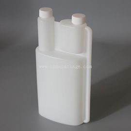 Customized hdpe plastic liquid twin necks bottle  twin neck plastic bottle with screw cap