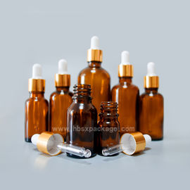 5-100ml child proof dropper plastic aluminium cap amber essential oil glass bottle