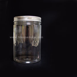 2016 new product Eco-friendly Food Grade Clear PET Plastic Jars with Screw Lids for Tea