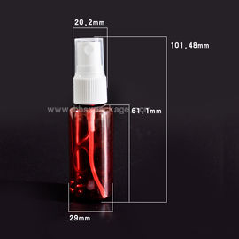 Hebei Shengxiang PET material 30ml red perfume or disinfectant plastic spray bottles