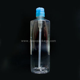 18oz transparent square plastic bottle 500ml empty for cosmetics