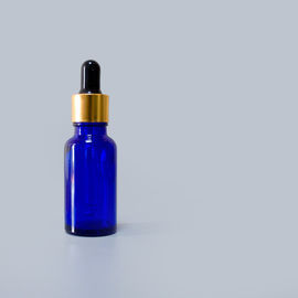 20mL blue essential oil glass bottle with child proof dropper plastic rubber cap