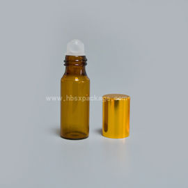 Glass roll-on perfume bottle with screw cap and metal ball for hot stamping glass roll on bottle for fragrance oil