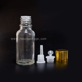 100ml clear frosted glass dropper bottle with childproof and tamperproof cap for e liquid / essential oil bottle