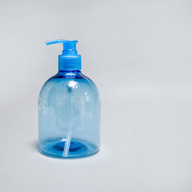 Hebei Shengxiang 500mL Round Transparent Blue Plastic Hand Sanitizer Bottle