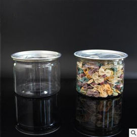 Eco-friendly Food-grade Clear PET Plastic Jars with Plastic Screw Lids for Tea