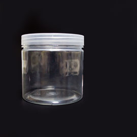 Eco-friendly Food-grade Clear PET Plastic Jars with Plastic Screw Lids for Tea