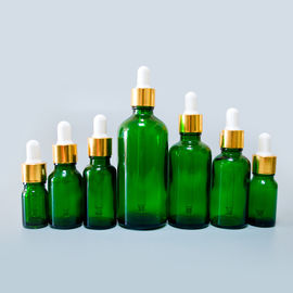 green glass airless 30ml esential oil bottle with dropper cap