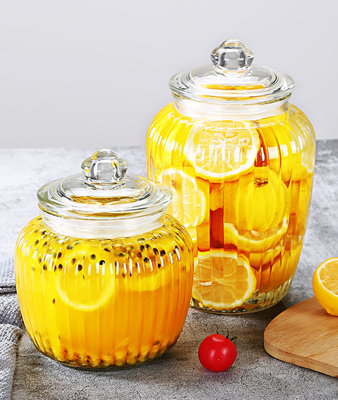 ins hot sale Canister/glass bottle/food grade material/Storage jar/christmas gift/pickle jar/Fruit jarKimchi jar