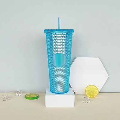 ins hot sale 750ml new design water bottle/drinking bottle/colorful bottle/STRAW CUP/Diamond water Cup/factory wholesale
