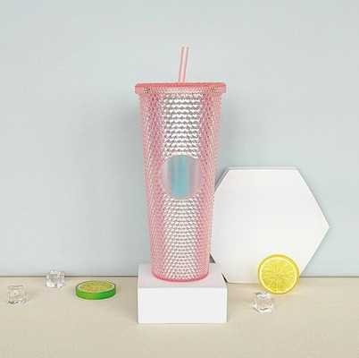 ins hot sale 750ml new design water bottle/drinking bottle/colorful bottle/STRAW CUP/Diamond water Cup/factory wholesale