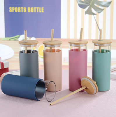 ins style 500ml glass water bottle/Vaso de agua/Vasos de agua para estudiantes/Vidrio/Taza de té/Vaso de agua portátil