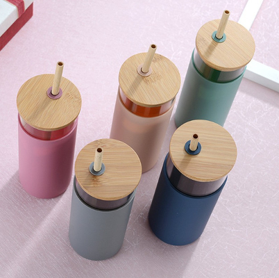 ins style 500ml glass water bottle/Vaso de agua/Vasos de agua para estudiantes/Vidrio/Taza de té/Vaso de agua portátil