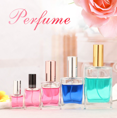 Clear Floral Empty Glass Perfume Bottles Top Notes of Rose Jasmine Sample Provided