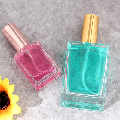 Clear Floral Empty Glass Perfume Bottles Top Notes of Rose Jasmine Sample Provided