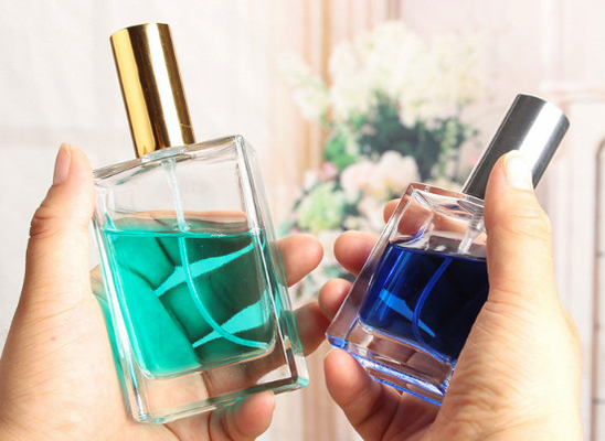 Clear Floral Empty Glass Perfume Bottles Top Notes of Rose Jasmine Sample Provided