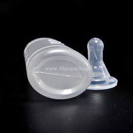 2017 semi-transparent/ transparent empty baby feed bottle with silicone nipple