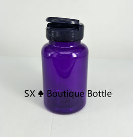 Hot sell in may 225ml Pharmaceutical Blue PET Plastic Health Care Medical Pill Bottle flip cap