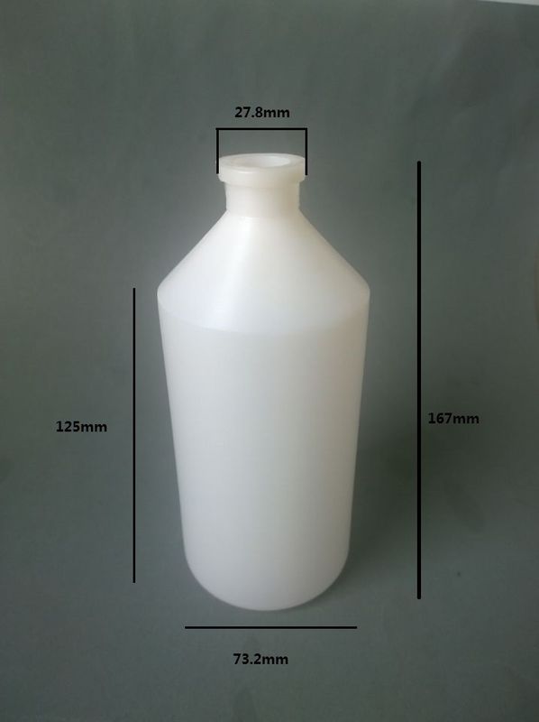 2016 good market 500ml PE materila plastic flu vaccine bottle with aluminium cap