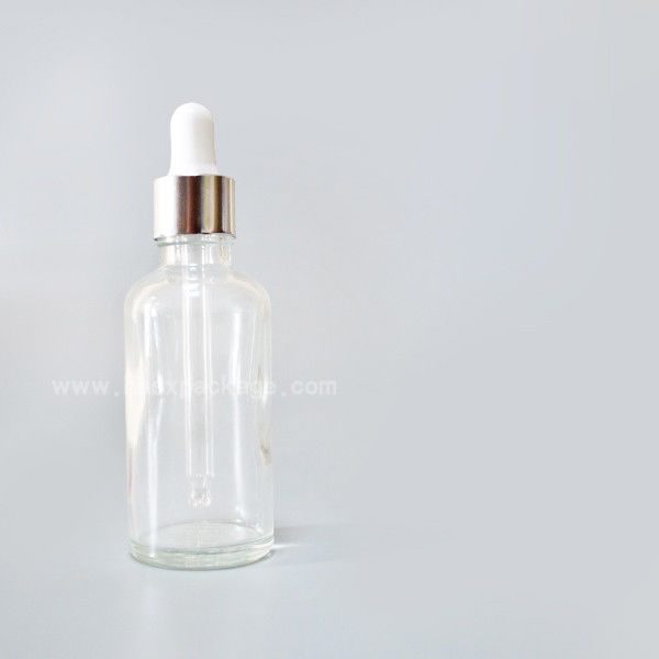 SXT-06 50ml transparent essential oil Bottles empty glass bottles with button dropper pipette