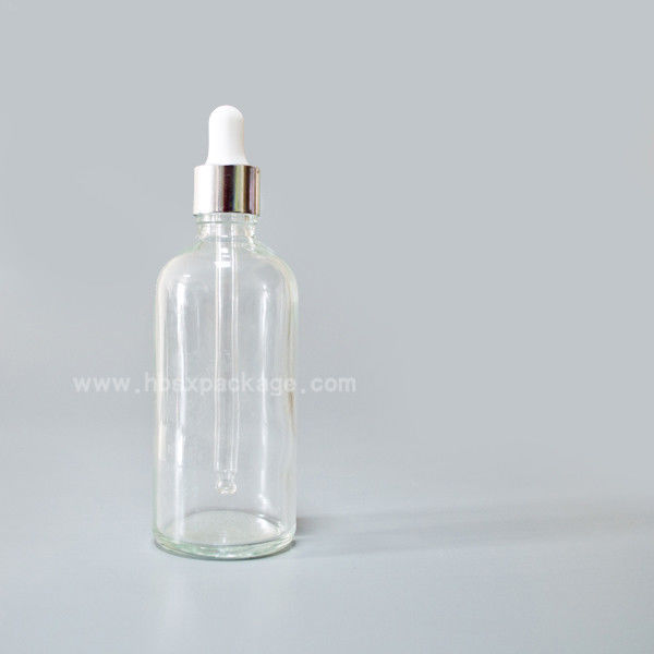 SXT-07 100ml transparent essential oil Bottles empty glass bottles with button dropper pipette