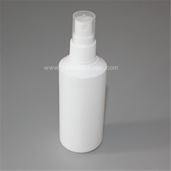 100mlwhite color cylinder HDPE/PET material plastic spray bottle with plastic fine mist sprayer for liquid spray