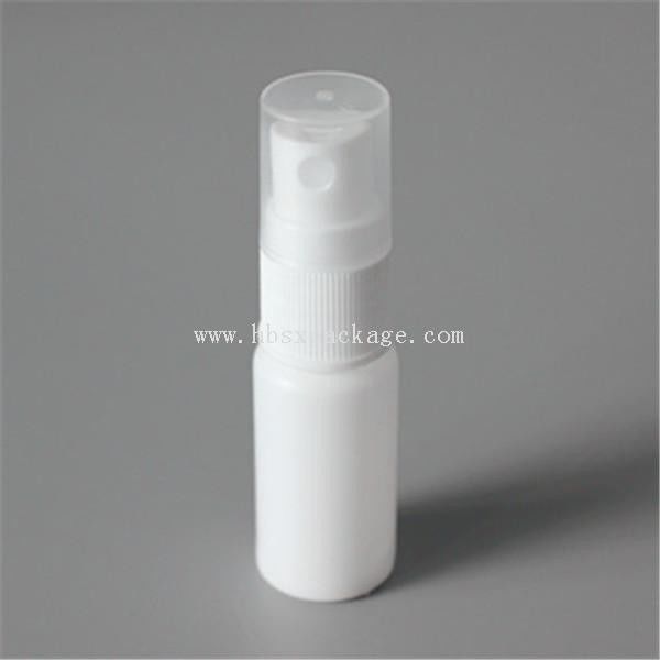 High quality and low price 20ml white HDPE plastic spray bottle for sell